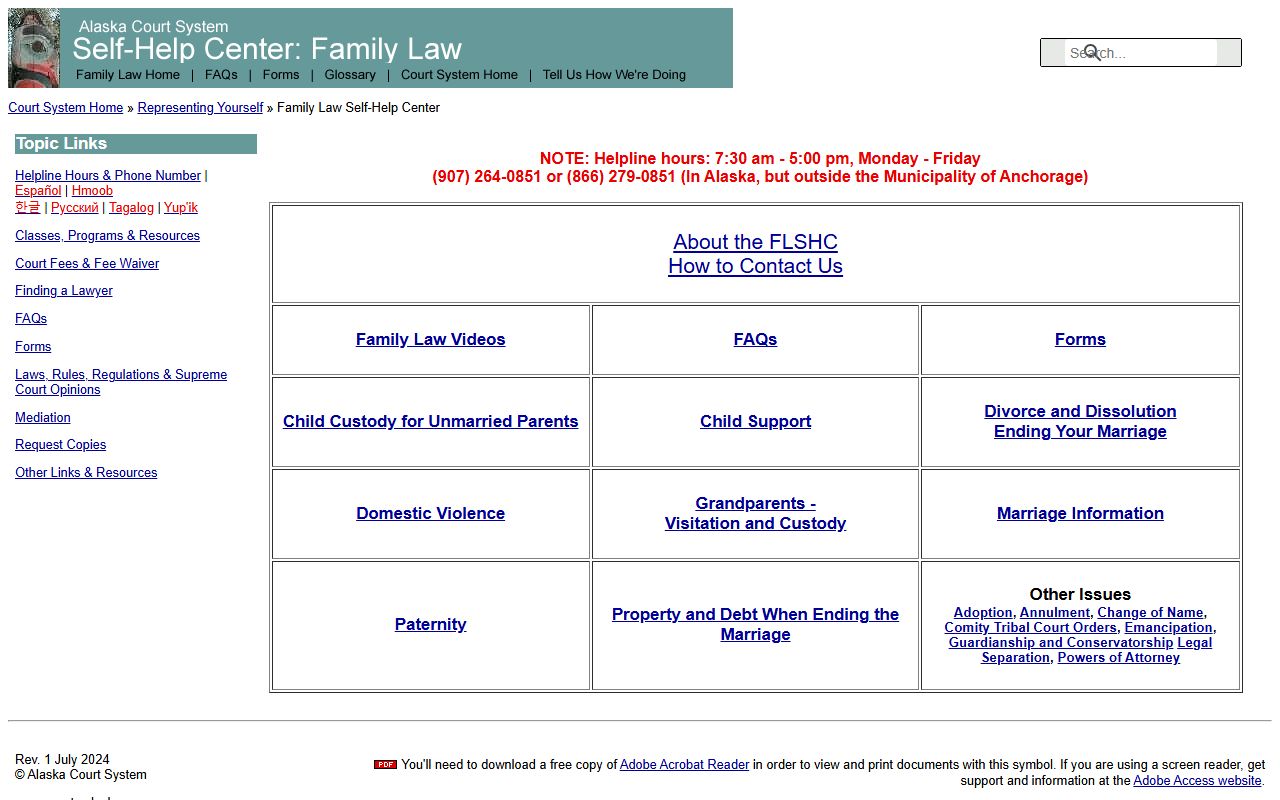 Family Law Self-Help Center - Anchorage Divorce Records