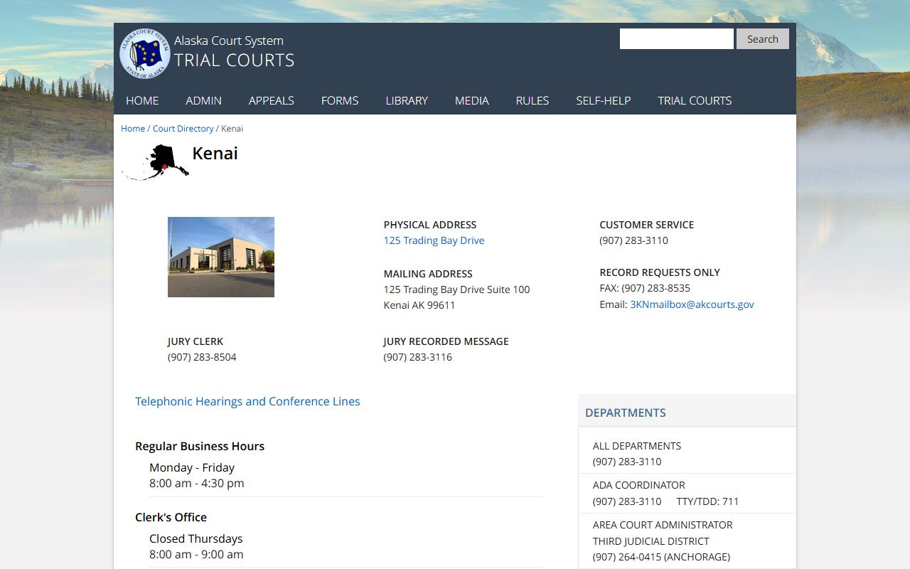 Kenai Superior Court - Kenai Divorce Records