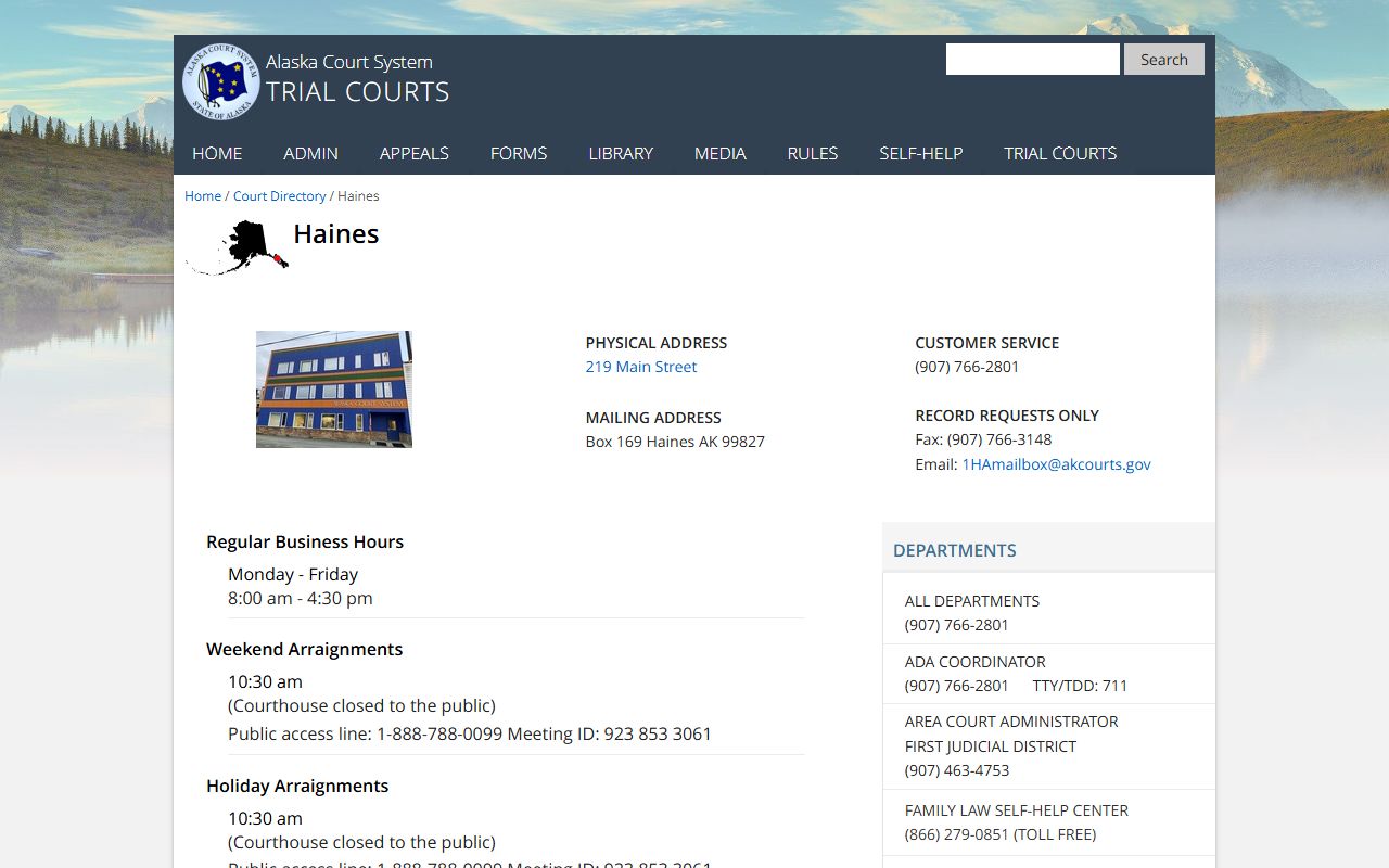 Haines Court Directory - Haines Borough Divorce Records