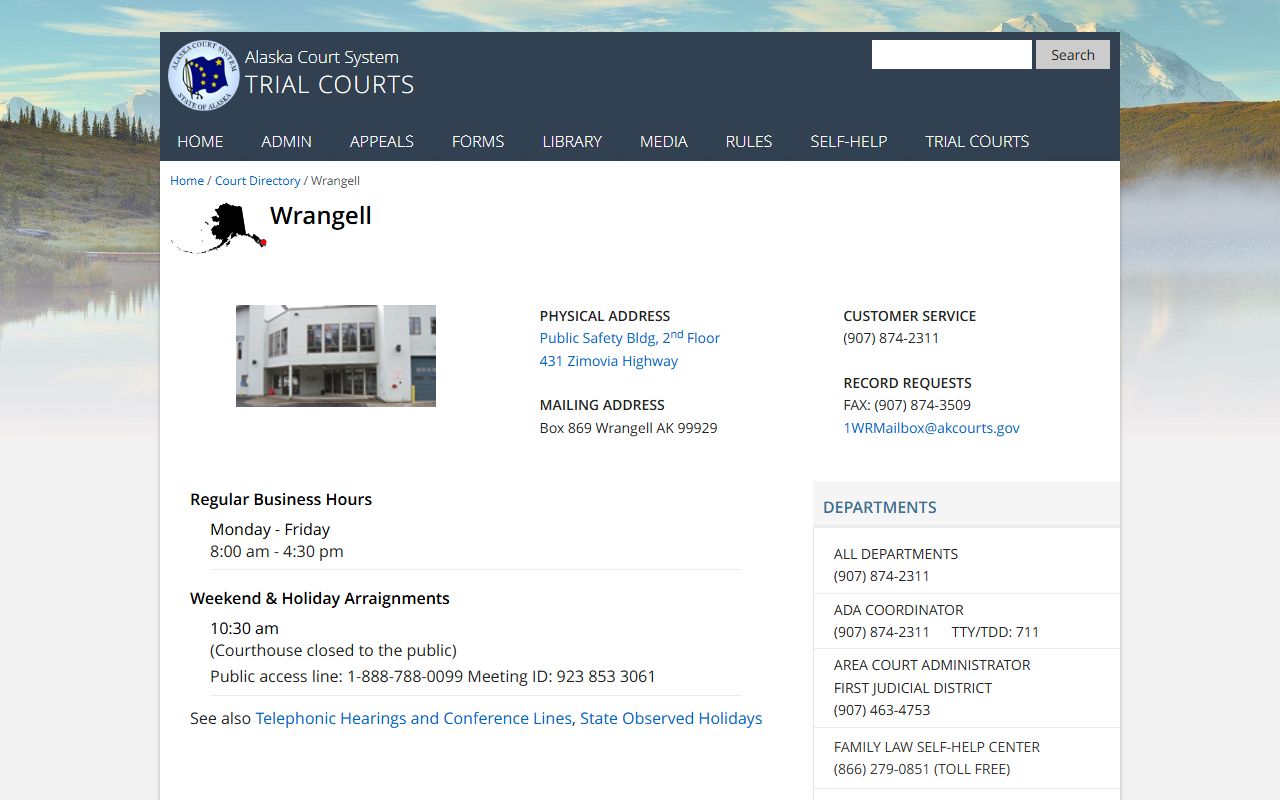Wrangell Court Directory - Wrangell City and Borough Divorce Records
